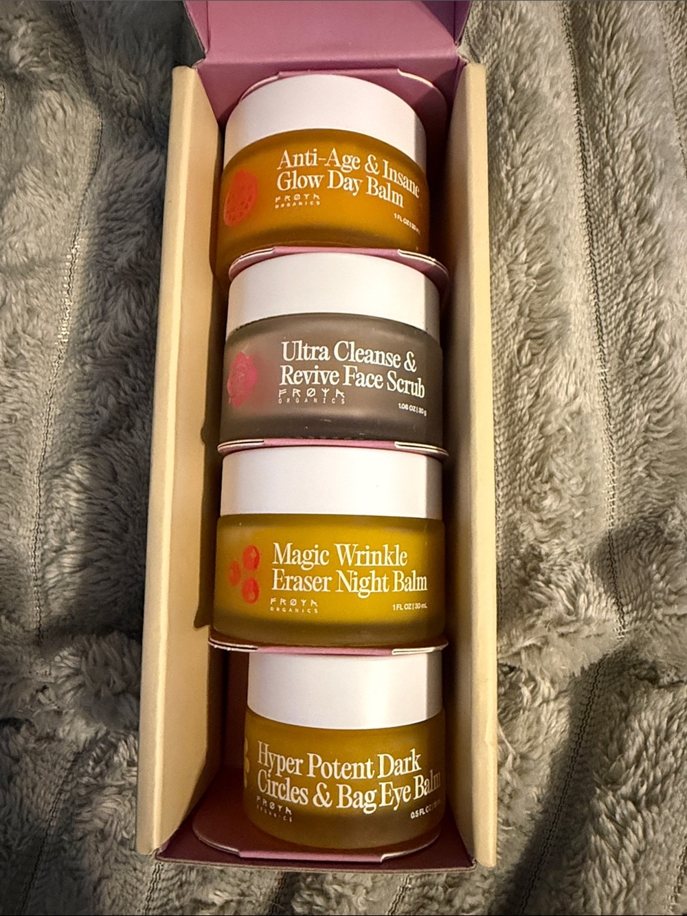 Skincare Set — Yellow & Gray Glow Day, Night & Balms